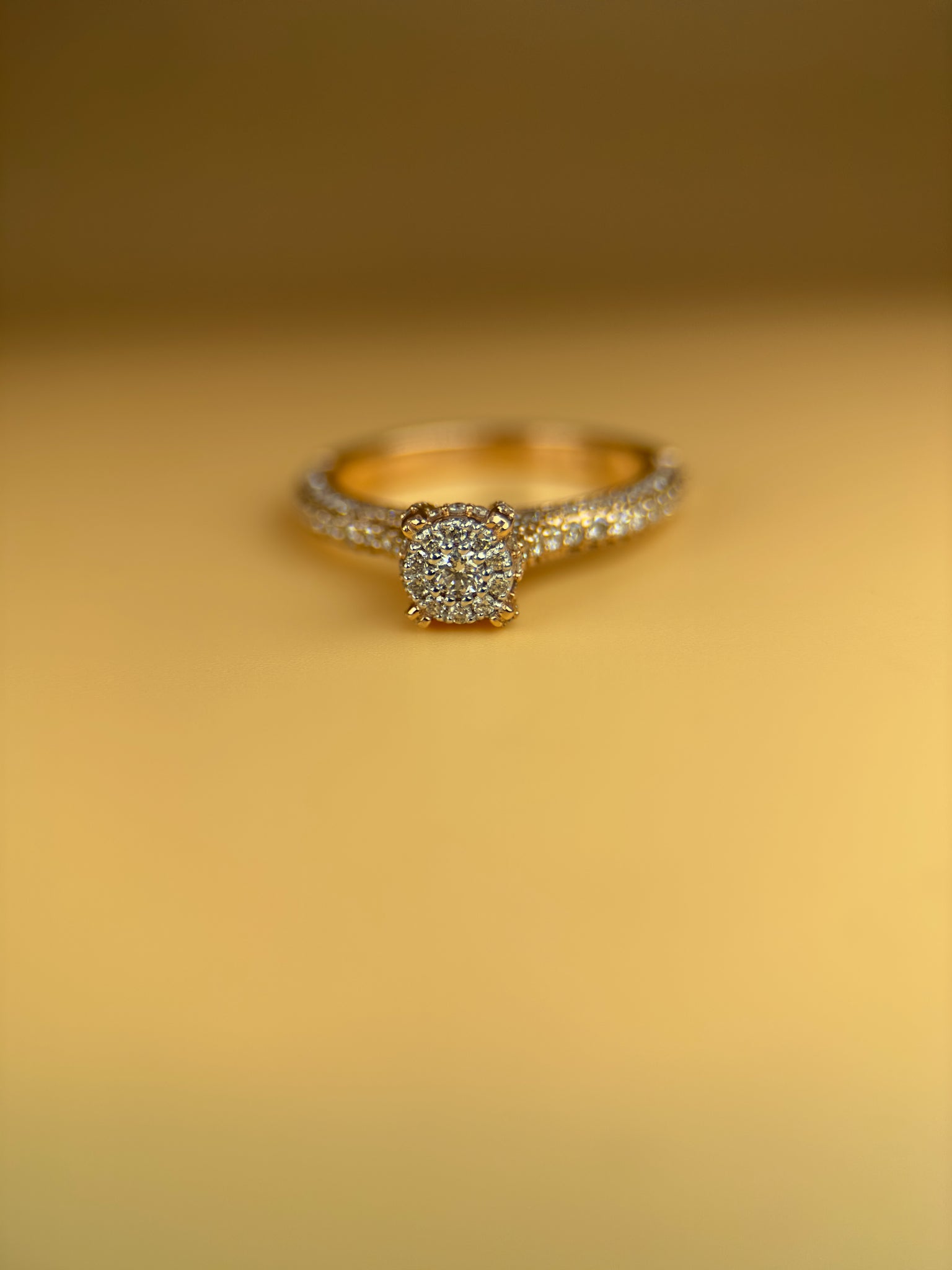 DR1029 - 14K Rose Gold - Round (Halo) - Diamond - Bridal Ring