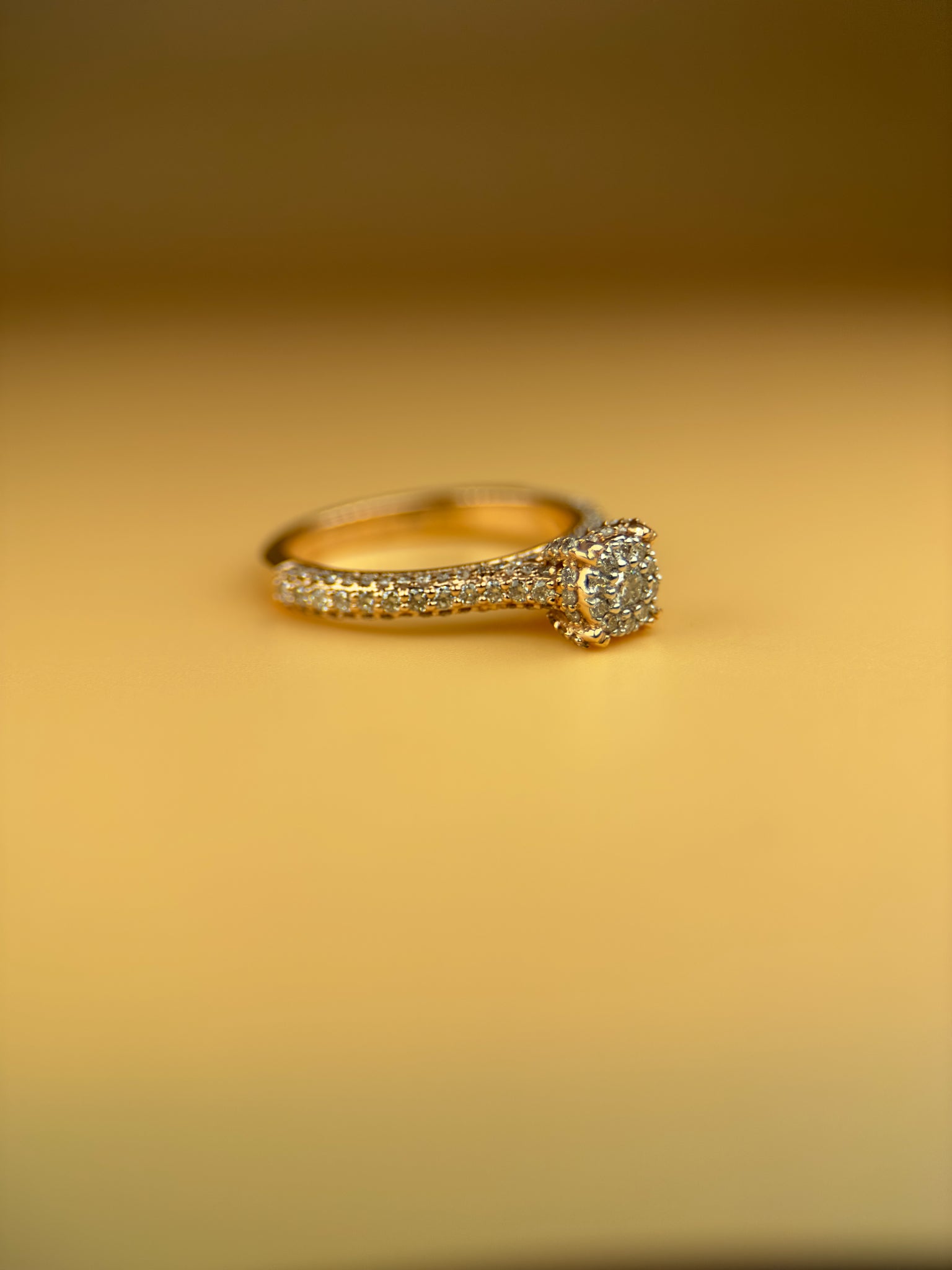 DR1029 - 14K Rose Gold - Round (Halo) - Diamond - Bridal Ring