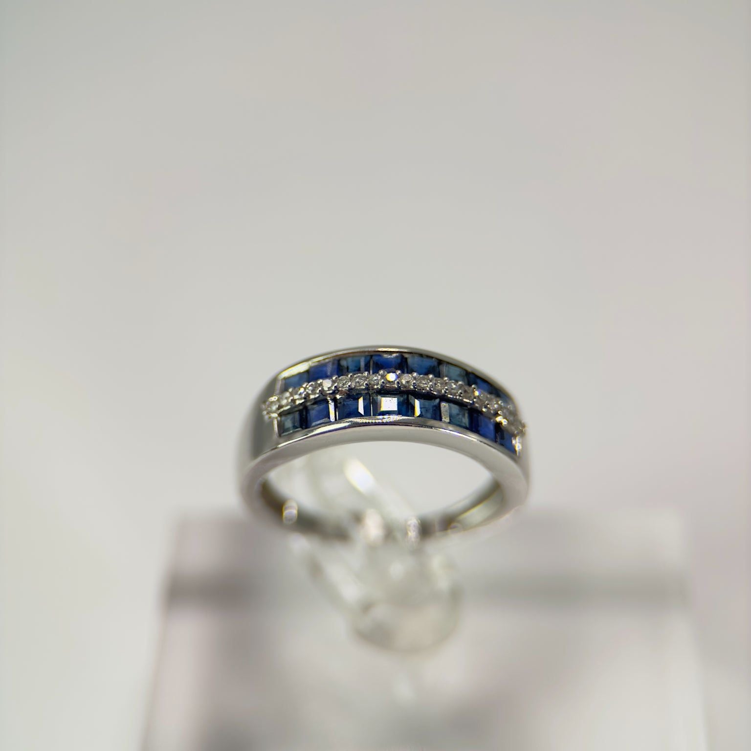 DR1443 - 14K White Gold - Round (Pave) - Diamond - Ladies Diamond & Gemstones Rings