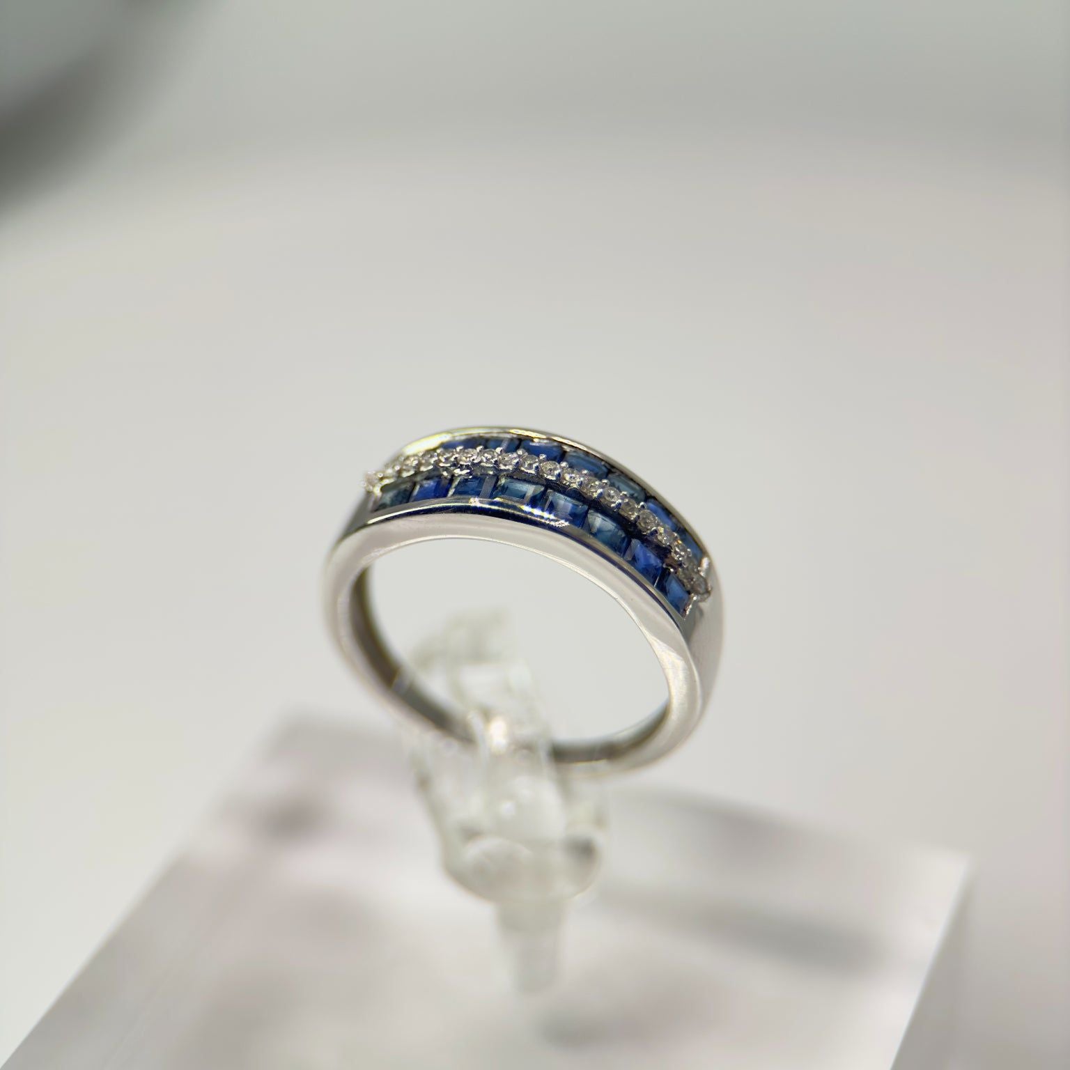 DR1443 - 14K White Gold - Round (Pave) - Diamond - Ladies Diamond & Gemstones Rings