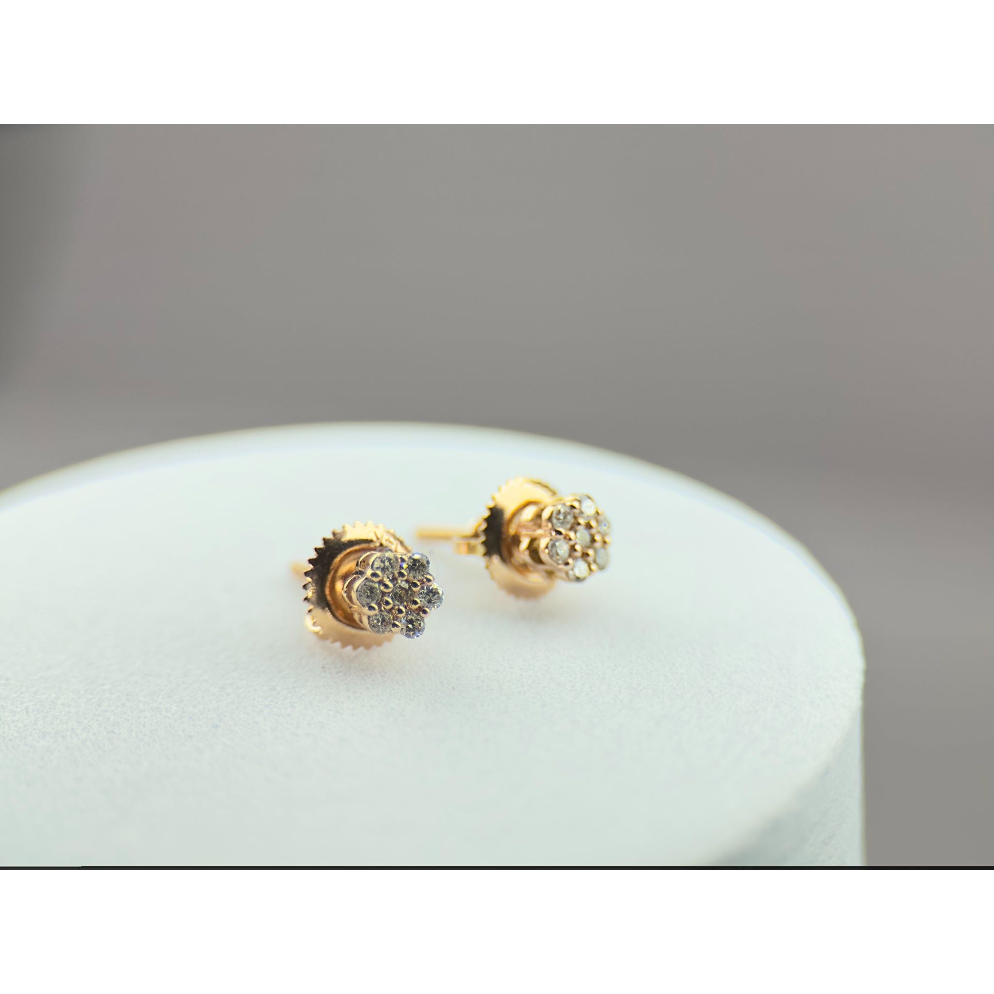 DR1502 - 14K Rose Gold - Diamond - Diamond Earrings