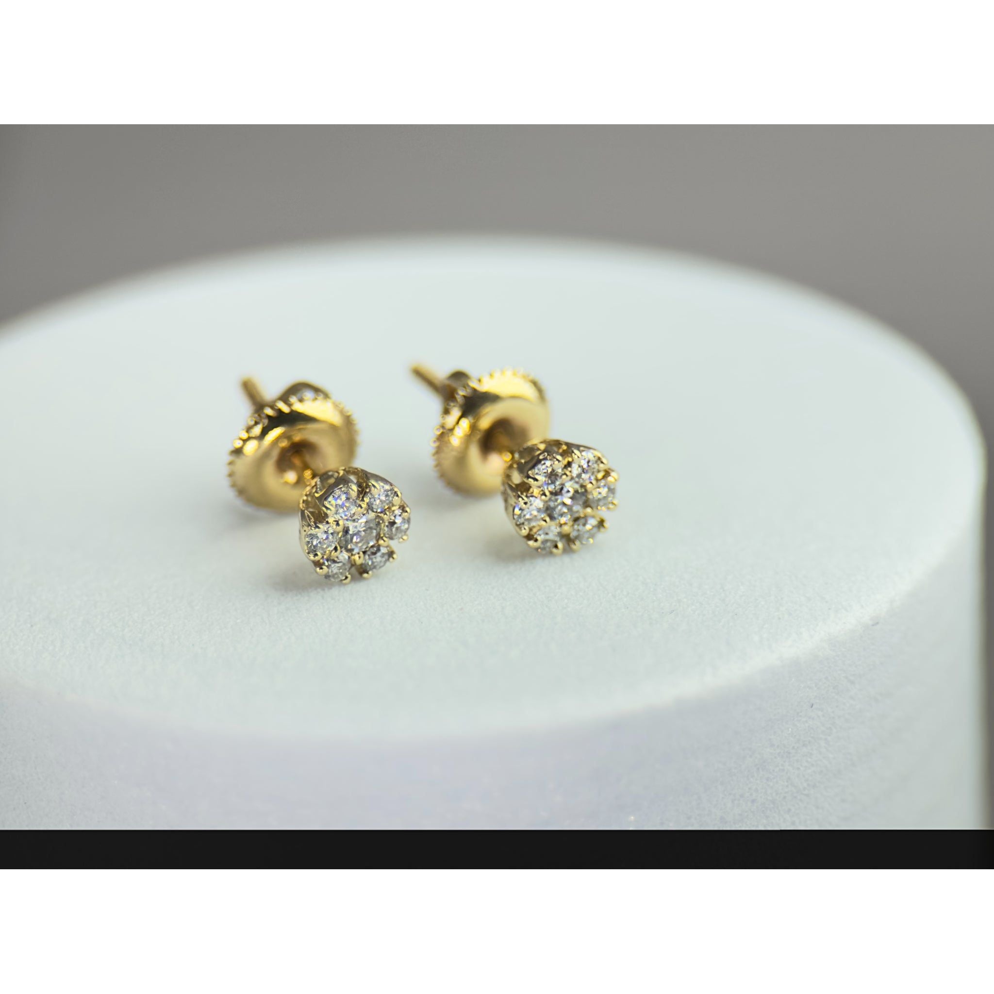 DR1505 - 14K Yellow Gold - Diamond - Diamond Earrings