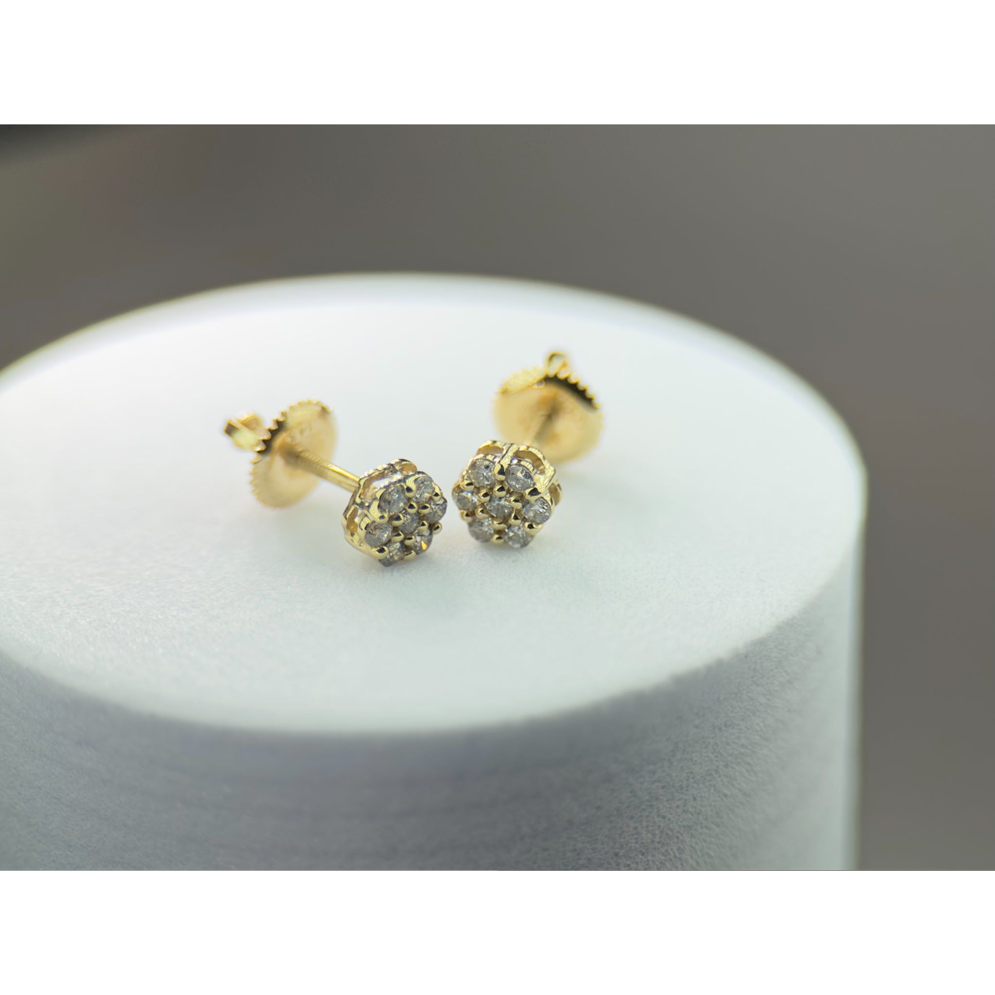 DR1509 - 14K Yellow Gold - Diamond - Diamond Earrings