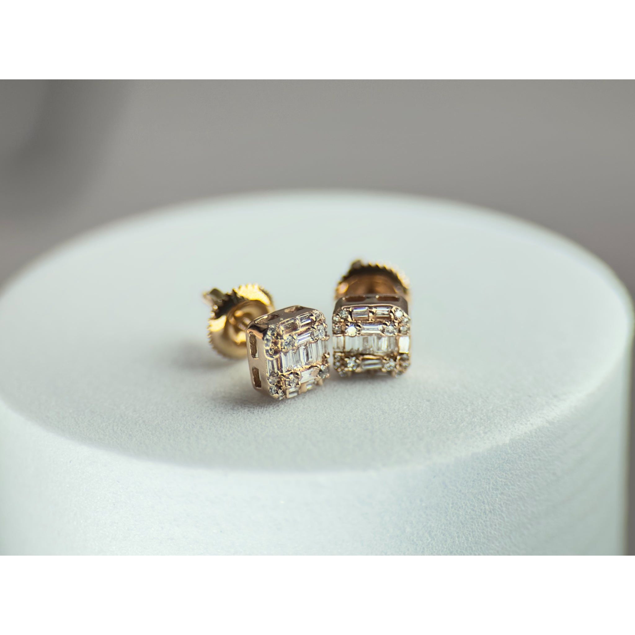 DR1518 - 14K Rose Gold - Diamond - Diamond Earrings