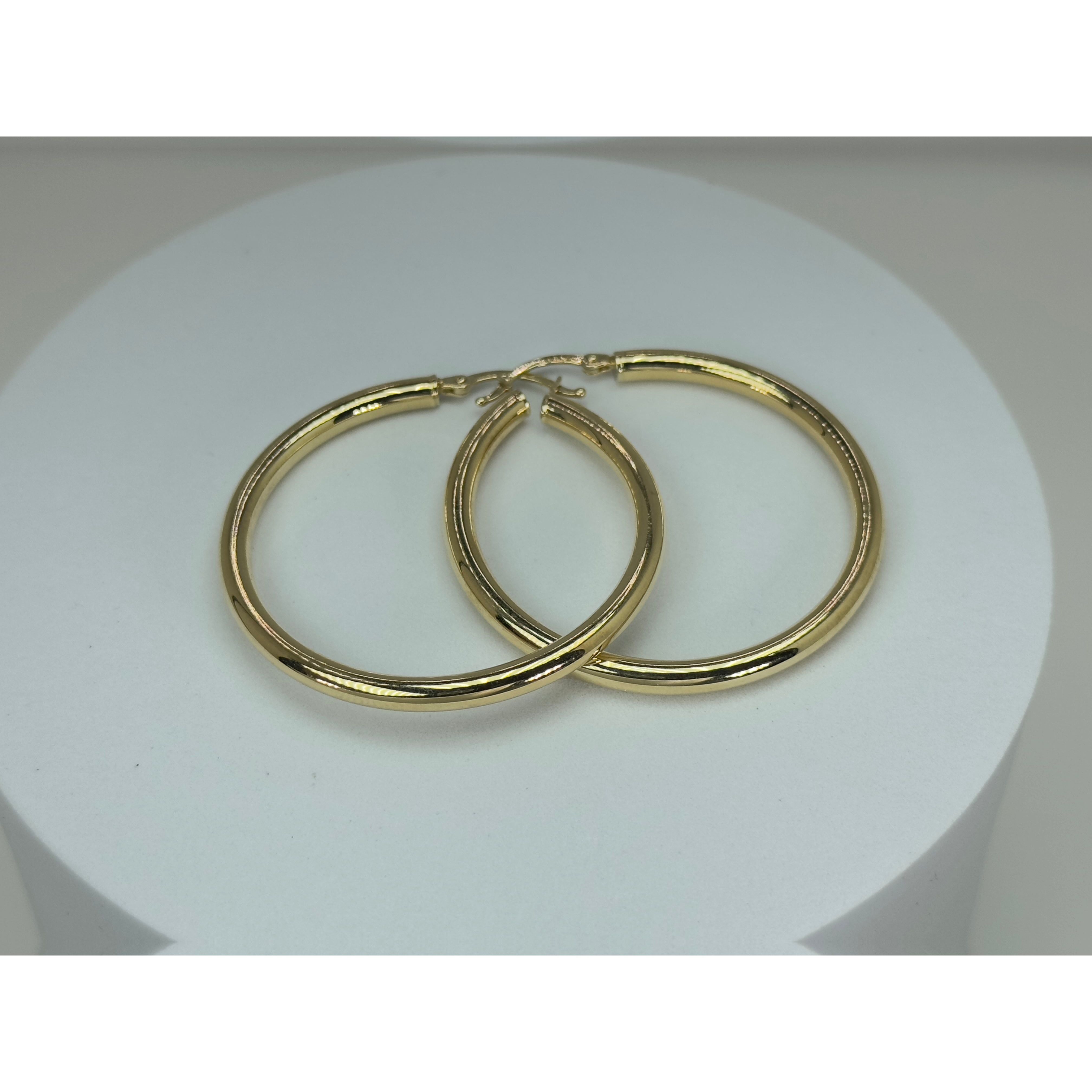 DR1585 - 14K Yellow Gold - Gold Hoops