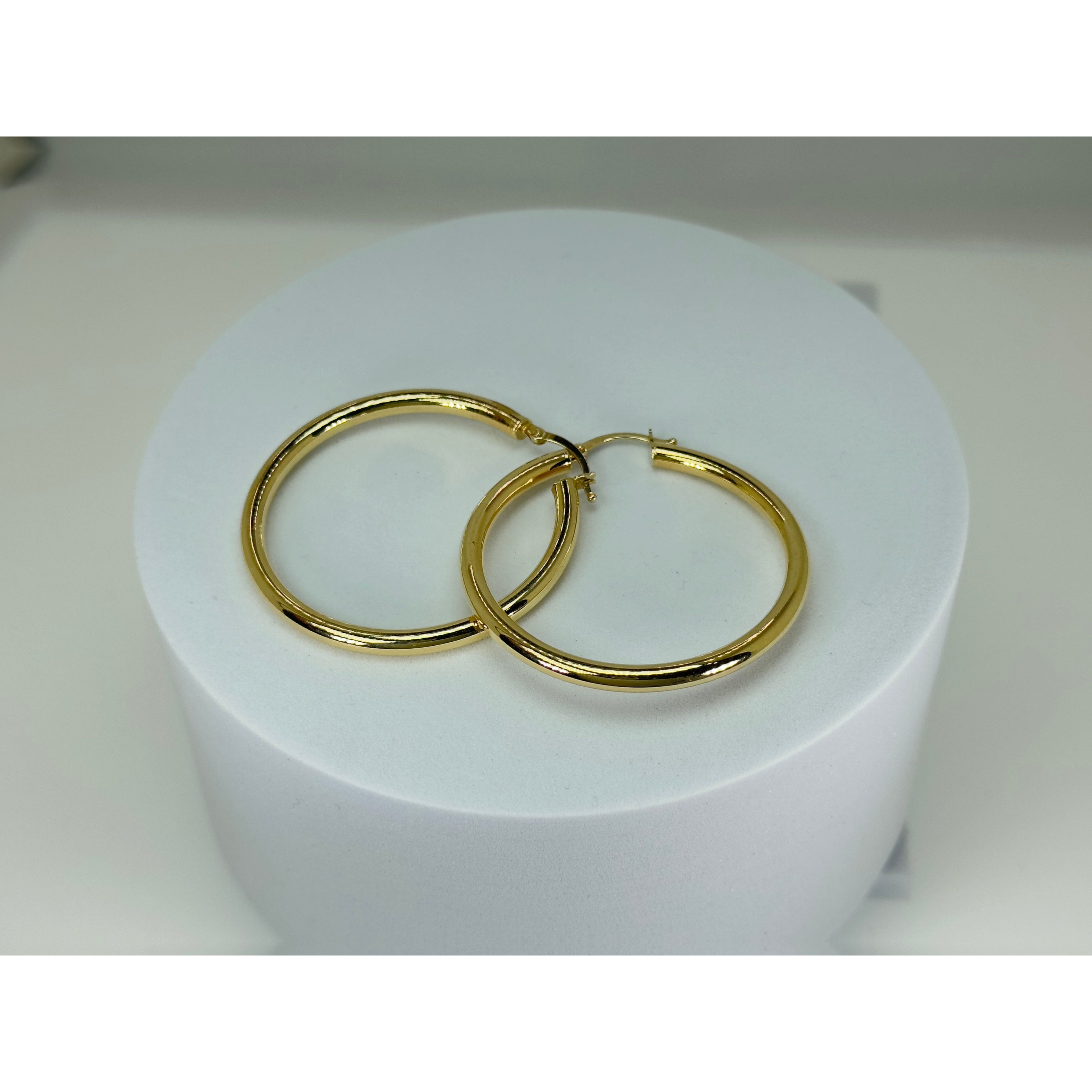 DR1586 - 14K Yellow Gold - Gold Hoops