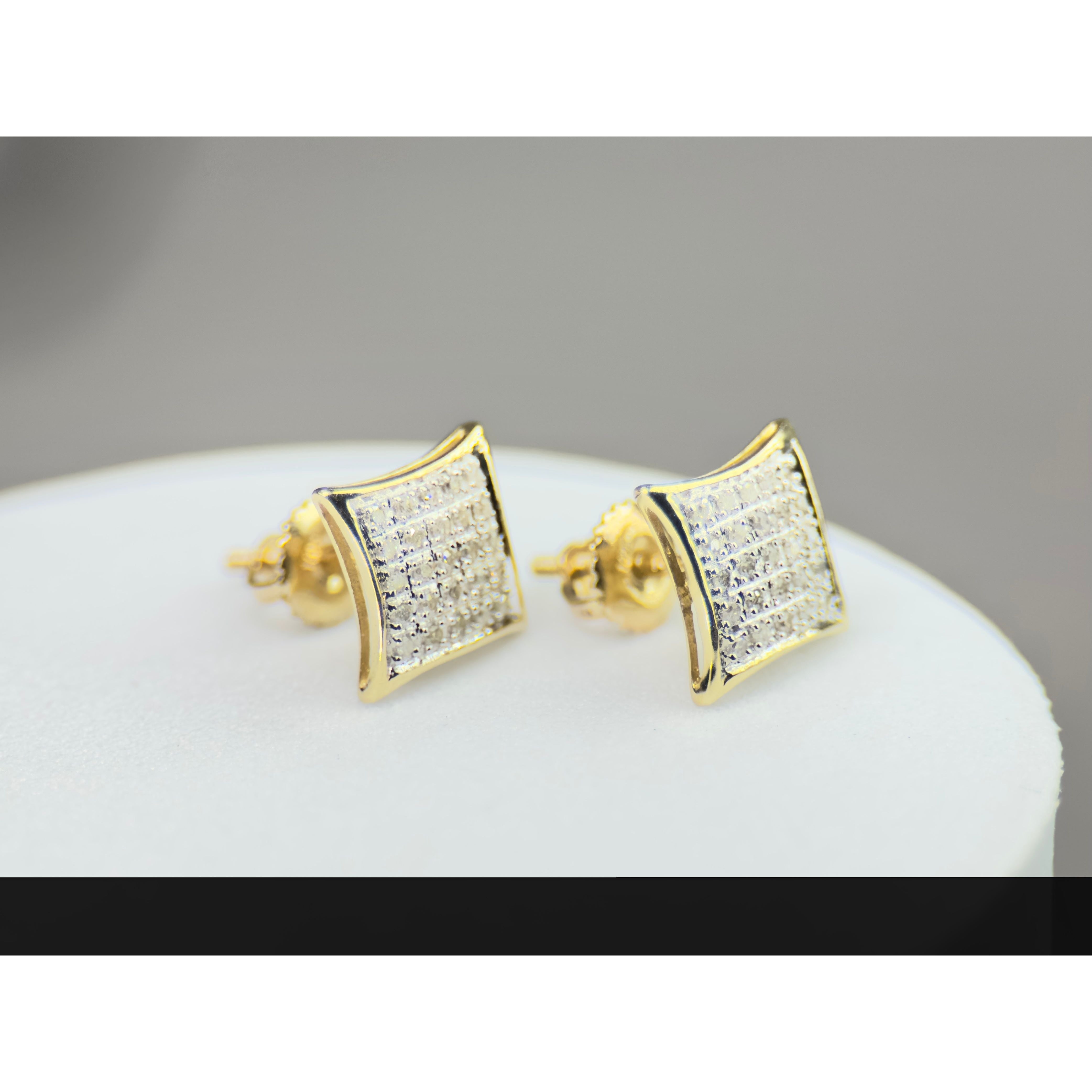 DR1593 - 10K Yellow Gold - Diamond - Diamond Earrings