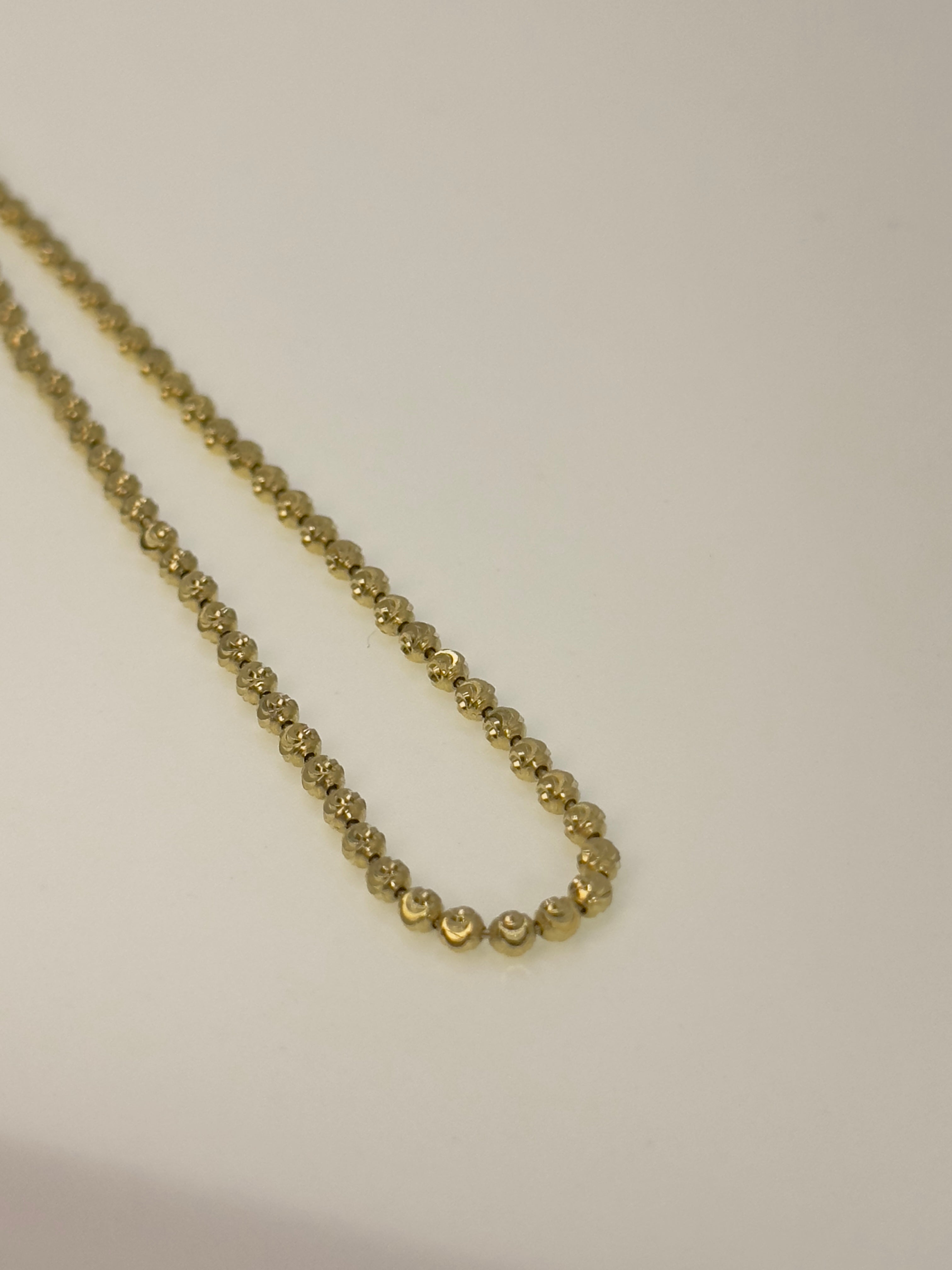 DR1679 - 925 Sterling Silver,14K YG Bonded - Men's Gold Chains - Moon Cut