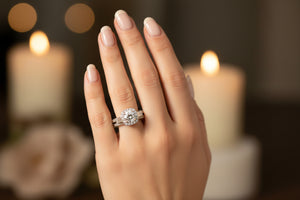 DR1033 - 10K Yellow Gold - Cushion (Halo) - Diamond - Bridal Ring
