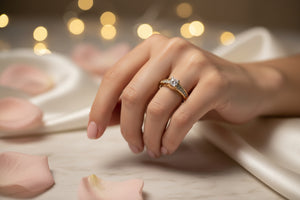 DR1088 - 14K Yellow Gold - Princess  - Diamond - Bridal Ring