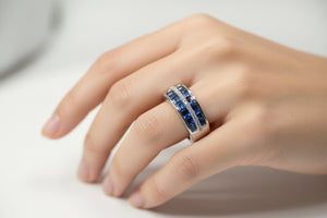DR1443 - 14K White Gold - Round (Pave) - Diamond - Ladies Diamond & Gemstones Rings