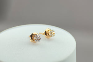 DR1502 - 14K Rose Gold - Diamond - Diamond Earrings