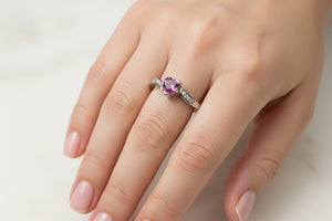 DR1448 - 10K White Gold -  - Diamond - Ladies Diamond & Gemstones Rings