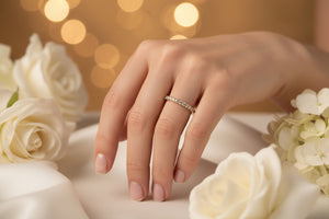 DR1424- 14K Yellow Gold - Round - Diamond - Ladies Diamond Bands