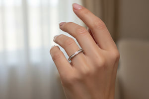 DR1419- 14K Yellow Gold - Round - Diamond - Ladies Diamond Bands