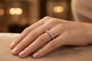 DR1437 - 10k Yellow Gold - Round - Diamond - Ladies Diamond Bands