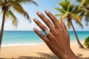 DR1015 - 14K Yellow Gold - Cushion (Halo) - Diamond - Bridal Ring