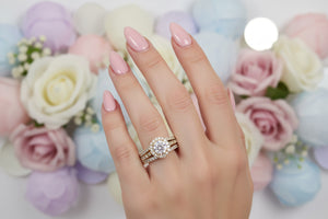 DR1148 - 14K Yellow Gold - Round (Halo) - Diamond - Bridal Ring