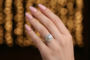 DR1164 - 14K Yellow Gold - Cushion Cut - Diamond - Bridal Ring