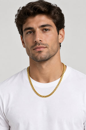 DR8001 24" 10K YELLOW GOLD MIAMI CUBAN CHAIN [10 MM WIDE]