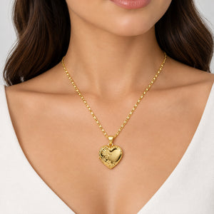 DR8008 14K YELLOW GOLD CHAIN & LOCKET